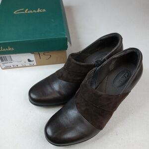 Clarks Bendables Promise Josie Brown Leather Ankle